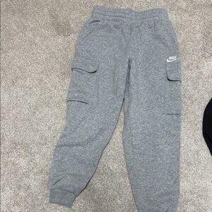 Nike Kids Heather Gray Cargo Joggers